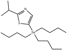 Thiazole, 2-(1-methylethyl)-5-(tributylstannyl)- 化学構造式