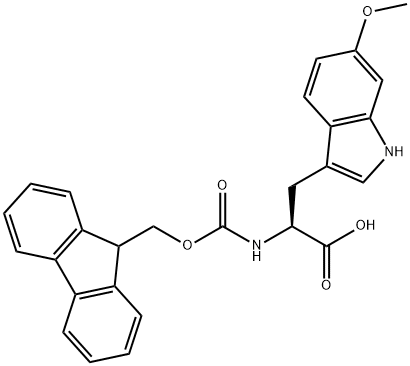 N-Fmoc-6-Methoxy-DL-tryptophan 化学構造式