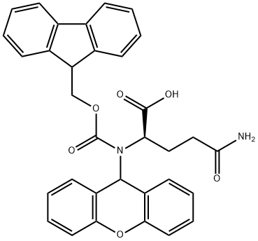 D-Glutamine, N2-[(9H-fluoren-9-ylmethoxy)carbonyl]-N-9H-xanthen-9-yl- Structure