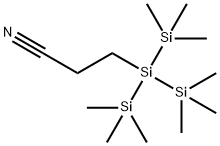 Propanenitrile, 3-[2,2,2-trimethyl-1,1-bis(trimethylsilyl)disilanyl]- Structure