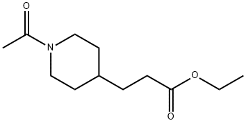 4-Piperidinepropanoic acid, 1-acetyl-, ethyl ester,131417-48-6,结构式