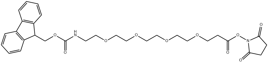FMOC-N-AMIDO-DPEG®₄-NHS ESTER 化学構造式