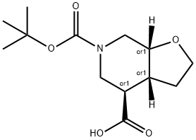 Racemic-(3aS,4S,7aS)-6-(tert-butoxycarbonyl)octahydrofuro[2,3-c]pyridine-4-carboxylic acid(WX110716) Struktur