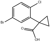 1-(5-bromo-2-chlorophenyl)cyclopropane-1-carboxylic acid,1314721-71-5,结构式
