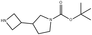 叔-丁基 3-(吖丁啶-3-基)吡咯烷-1-甲酸基酯,1314771-82-8,结构式