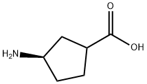 Cyclopentanecarboxylicacid,3-amino-,(3R)- Struktur