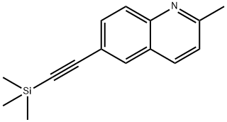 2-methyl-6-[2-(trimethylsilyl)ethynyl]quinoline 化学構造式