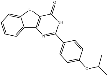 2-(4-isopropoxyphenyl)benzofuro[3,2-d]pyrimidin-4(3H)-one Struktur