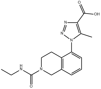 1-[2-(ethylcarbamoyl)-1,2,3,4-tetrahydroisoquinolin-5-yl]-5-methyl-1H-1,2,3-triazole-4-carboxylic acid Structure