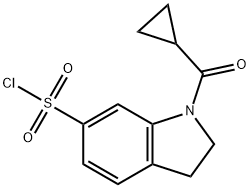 1-环丙羰基-2,3-二氢-1H-吲哚-6-磺酰氯, 1315368-12-7, 结构式