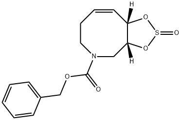 3a,6,7,9a-Tetrahydro-1,3,2-dioxathiolo[4,5-c]azocine-5(4H)-carboxylic Acid PhenylMethyl Ester 2-Oxide Structure