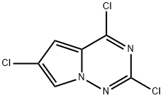 Pyrrolo[2,1-f][1,2,4]triazine, 2,4,6-trichloro- Struktur