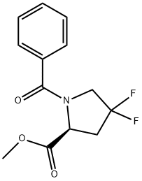 (S)-1-Benzoyl-4,4-difluoro-pyrrolidine-2-carboxylic acid methyl ester,1318130-03-8,结构式