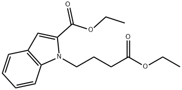 ethyl 1-(4-ethoxy-4-oxobutyl)-1H-indole-2-carboxylate,131848-99-2,结构式
