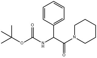 Carbamic acid, N-[2-oxo-1-phenyl-2-(1-piperidinyl)ethyl]-, 1,1-dimethylethyl ester Struktur
