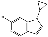 1H-Pyrrolo[3,2-c]pyridine, 6-chloro-1-cyclopropyl- 化学構造式