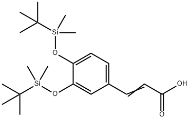 2-Propenoic acid, 3-[3,4-bis[[(1,1-dimethylethyl)dimethylsilyl]oxy]phenyl]- 化学構造式