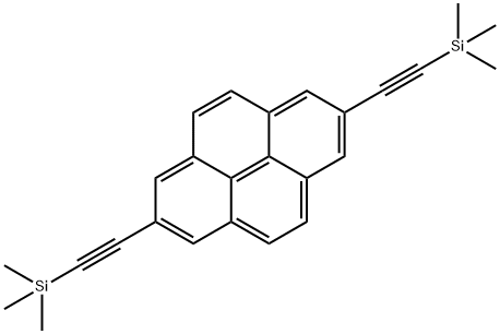 Pyrene, 2,7-bis[2-(trimethylsilyl)ethynyl]- Structure