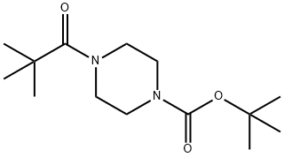 4-新戊酰哌嗪-1-羧酸叔丁酯 结构式