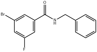 Benzamide, 3-bromo-5-fluoro-N-(phenylmethyl)- 结构式