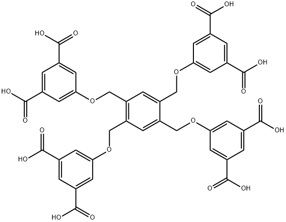 5,5',5'',5''-((苯-1,2,4,5-四基四(亚甲基))四(氧基))四间苯二甲酸,1330041-38-7,结构式