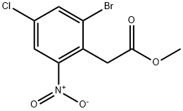Methyl 2-(2-bromo-4-chloro-6-nitrophenyl)acetate,1332600-23-3,结构式