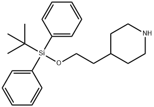 4-(2-((叔丁基二苯基甲硅烷基)氧基)乙基)哌啶, 1333464-38-2, 结构式