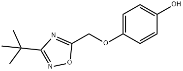 4-[(3-叔丁基-1,2,4-噁二唑-5-基)甲氧基]苯酚 结构式