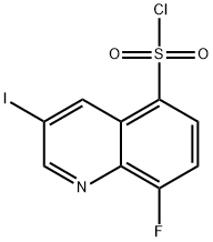 8-fluoro-3-iodoquinoline-5-sulfonyl chloride Structure