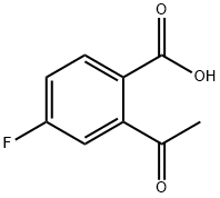 2-乙酰基-4-氟苯甲酸,1334325-35-7,结构式