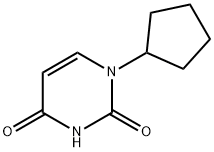 2,4(1H,3H)-Pyrimidinedione, 1-cyclopentyl- Structure