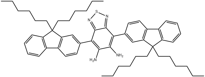 4,7-双(9,9-二己基-9H-芴-2-基)苯并[C][1,2,5]噻二唑-5,6-二胺 结构式