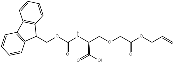 L-Serine, N-[(9H-fluoren-9-ylmethoxy)carbonyl]-O-[2-oxo-2-(2-propen-1-yloxy)ethyl]- 结构式