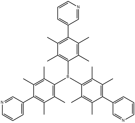 tris(2,3,5,6-tetramethyl-4-(pyridin-3-yl)phenyl)borane, 1335471-11-8, 结构式