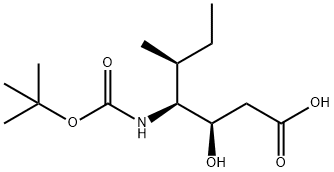 Heptanoic acid, 4-[[(1,1-dimethylethoxy)carbonyl]amino]-3-hydroxy-5-methyl-, [3R-(3R*,4S*,5S*)]- (9CI),133645-50-8,结构式