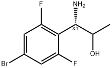 (1S)-1-amino-1-(4-bromo-2,6-difluorophenyl)propan-2-ol 结构式