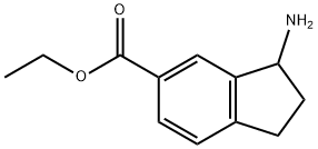 ethyl 3-amino-2,3-dihydro-1H-indene-5-carboxylate 结构式