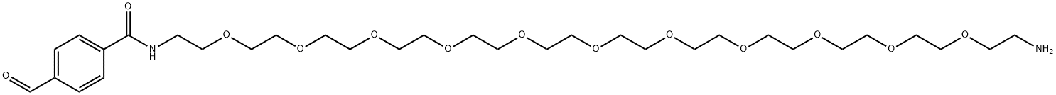 Benzamide, N-(35-amino-3,6,9,12,15,18,21,24,27,30,33-undecaoxapentatriacont-1-yl)-4-formyl-, 1337889-01-6, 结构式