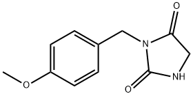 3-(4-メトキシベンジル)イミダゾリジン-2,4-ジオン 化学構造式