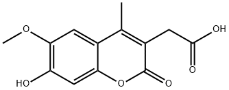 2-(7-羟基-6-甲氧基-4-甲基-2-氧代-2H-苯并吡喃-3-基)乙酸 结构式