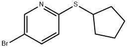 Pyridine, 5-bromo-2-(cyclopentylthio)- Struktur