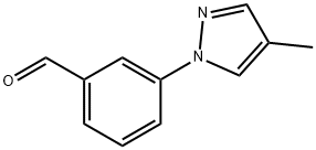 3-(4-甲基-1H-吡唑-1-基)苯甲醛 结构式