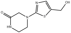 4-[5-(Hydroxymethyl)-2-thiazolyl]-2-piperazinone Structure