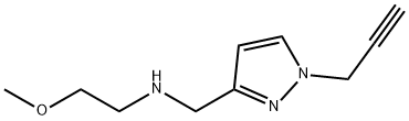(2-methoxyethyl)({[1-(prop-2-yn-1-yl)-1H-pyrazol-3-yl]methyl})amine 化学構造式