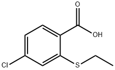 4-氯-2-(乙基硫基)苯甲酸,1339600-61-1,结构式