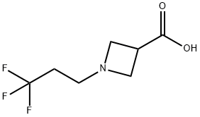 1-(3,3,3-trifluoropropyl)azetidine-3-carboxylic acid Struktur