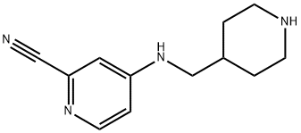 2-Pyridinecarbonitrile, 4-[(4-piperidinylmethyl)amino]- 结构式