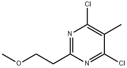 Pyrimidine, 4,6-dichloro-2-(2-methoxyethyl)-5-methyl- Structure