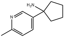 Cyclopentanamine, 1-(6-methyl-3-pyridinyl)- Structure