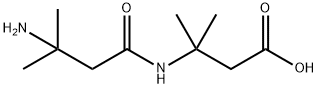 Butanoic acid, 3-[(3-amino-3-methyl-1-oxobutyl)amino]-3-methyl- Structure